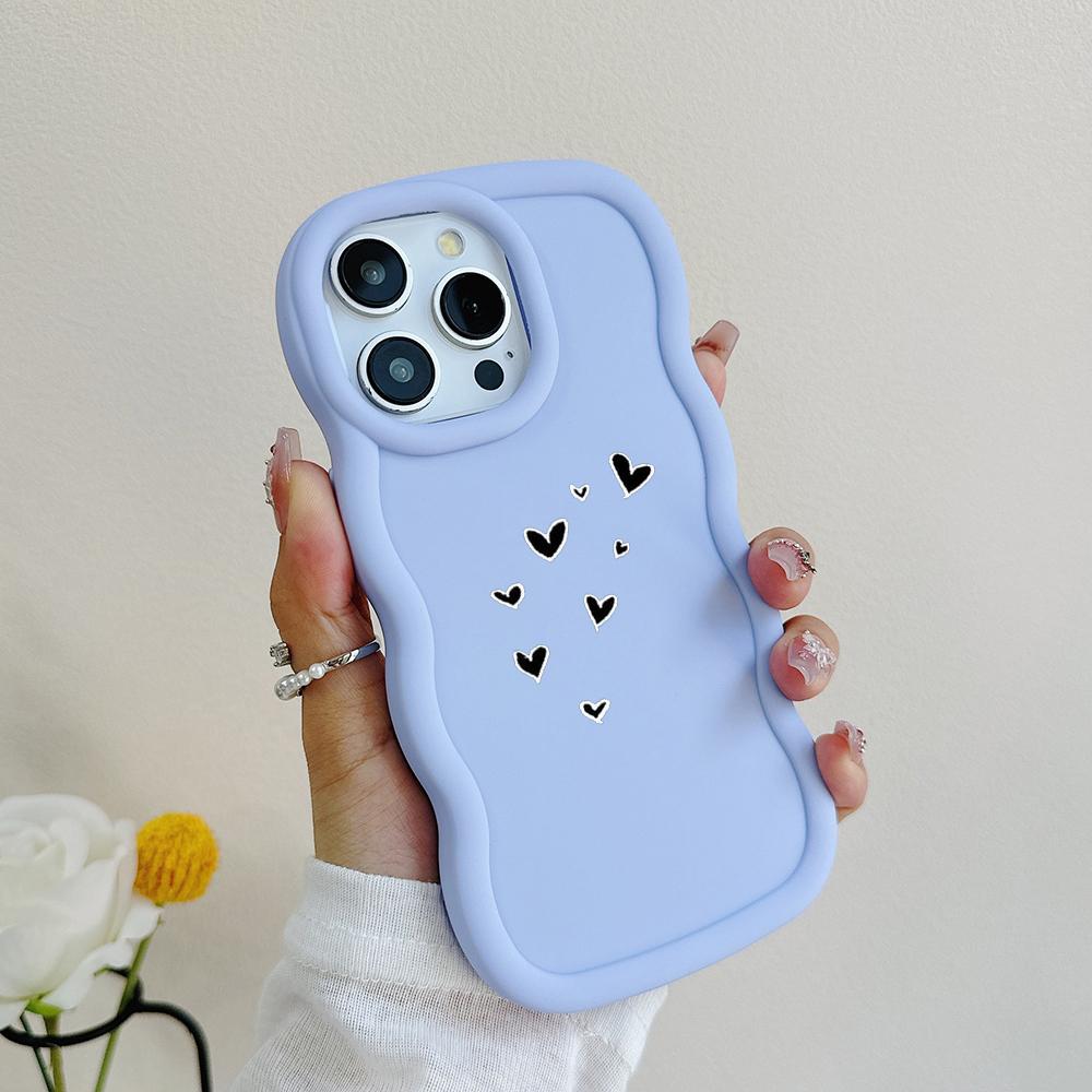 

Чехлы для телефонов N83 Heart and Leaf art Macaron Wavy Edge для iPhone 16 Pro Max Samsung S24 Plus S23 Ultra A35 A55 Xiaomi Redmi Note 13, противоударный чехол Xiaomi Poco X5 Pro 5G