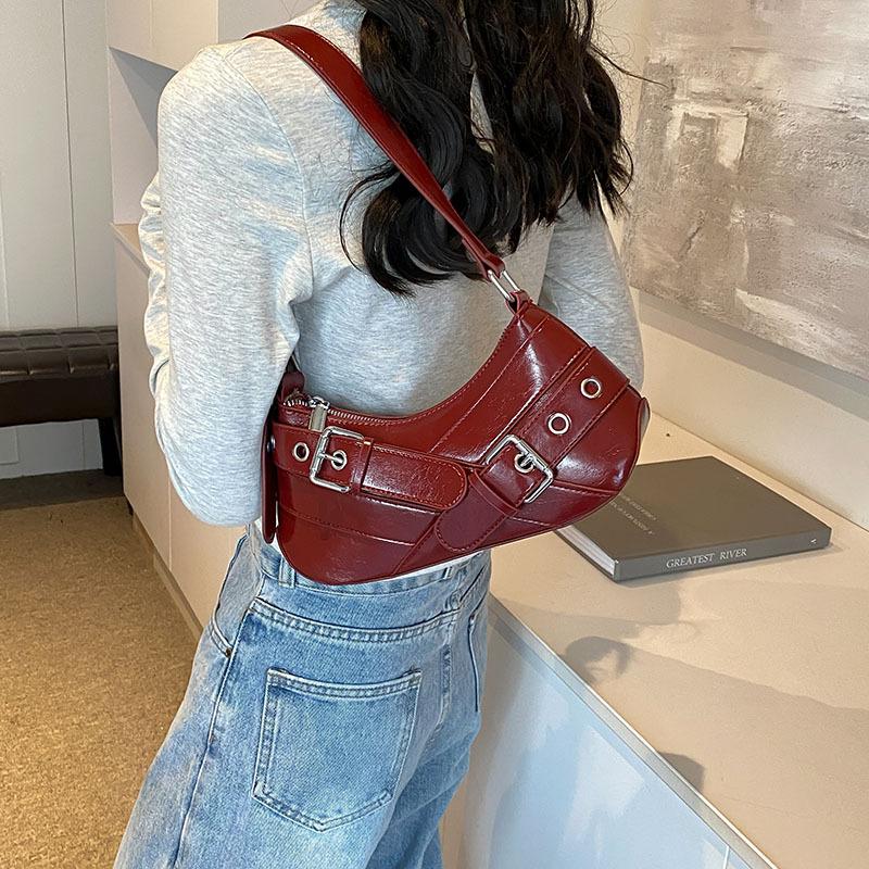 Fashion High-end Underarm Bag Women's 2025 Summer Korean Version Trendy Versatile Locomotive Bag Niche Simple Shoulder Women's Bag