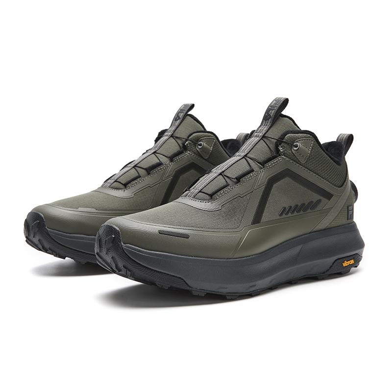 FILA BOA EXPLORER Cushioning Abrasion Resistant Coverage Support Thermal Mid top Outdoor Shoes Men's Vetiver Green A12M541226FVT