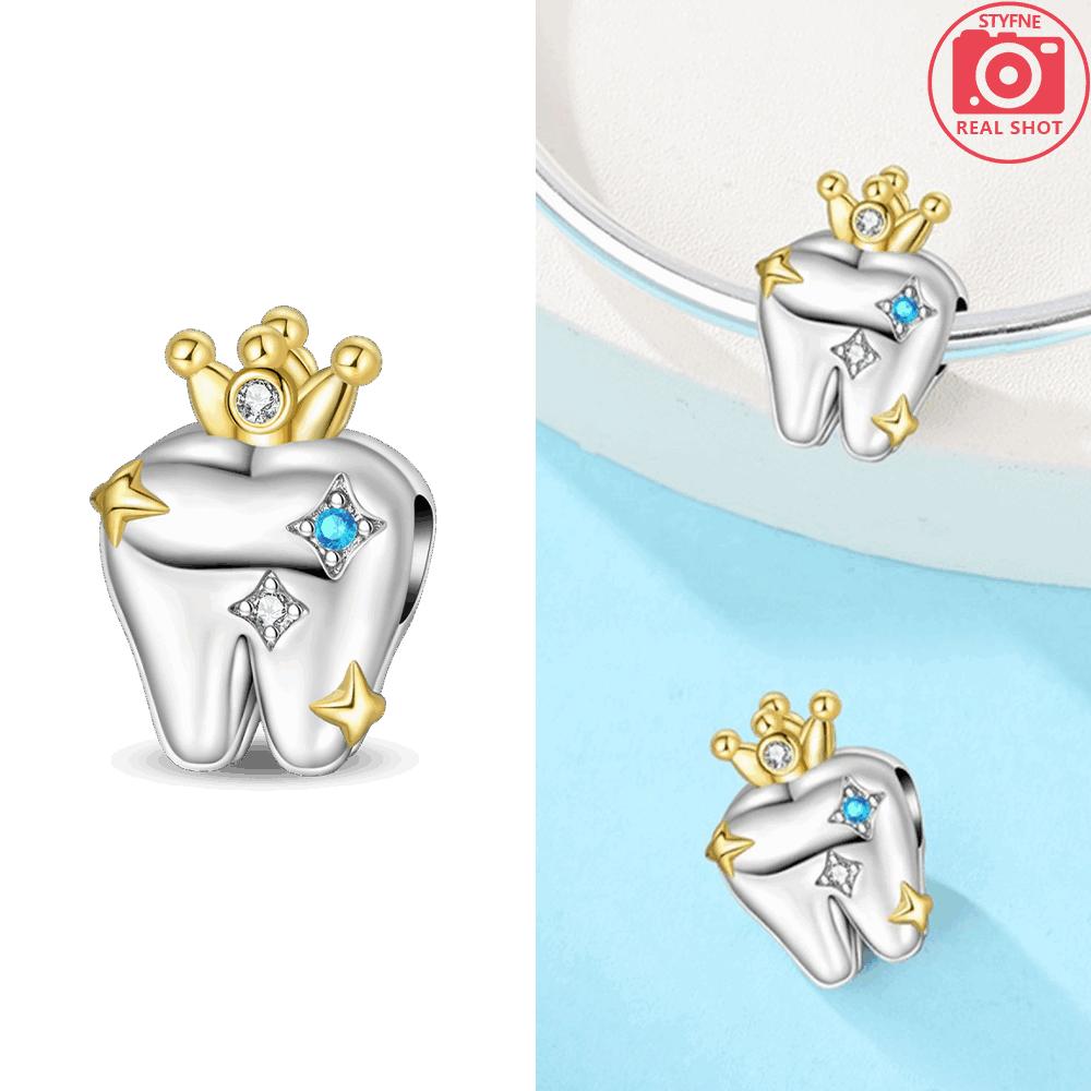 Authentic Copper Medical Care Collection Pendant Tooth Toothbrush Medicine Box Ambulance Bead Compatible With Bracelets Diy Gift Women Jewellery