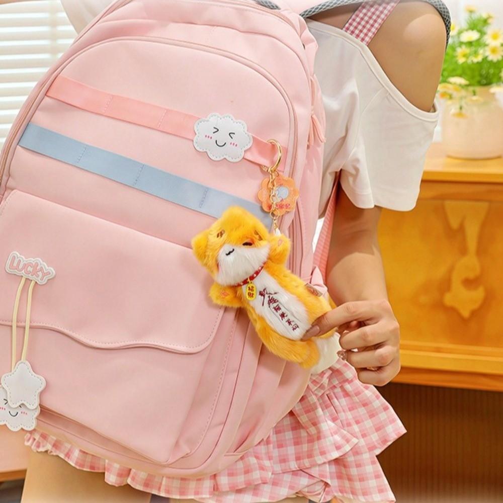 Cuddly Stuffed Plush Cat Keychain Soft Plush Cat Plush Doll Keyring Girls Gifts