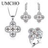 Yellow Zircon Vintage Jewelry Sets for Women Pendants Rings Clip Earrings 925 Sterling Silver Wedding Party Gift Jewelry
