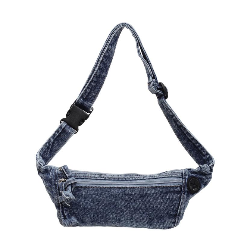 

Retro Multi-Layer Mini Denim Bag Mobile Phone Bag Women s Crossbody Bag синій