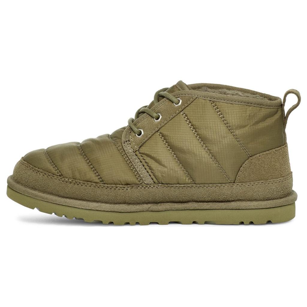 UGG Neumel Lta Leather Round Toe Lace-Up Comfortable Versatile Short Boots Men Boots Army-Green 1136611-BTOL
