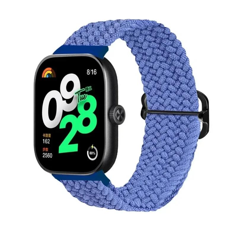 Nylonarmband für Xiaomi Mi Band 8 Pro, elastisch, verstellbar, geflochten, Solo-Loop, Ersatzarmband Correa für Redmi Watch 4 Armband