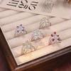 S925 Silver Adjustable Ring with Natural Crystal/Peridot/Topaz, Gemstone Jewelry for Women