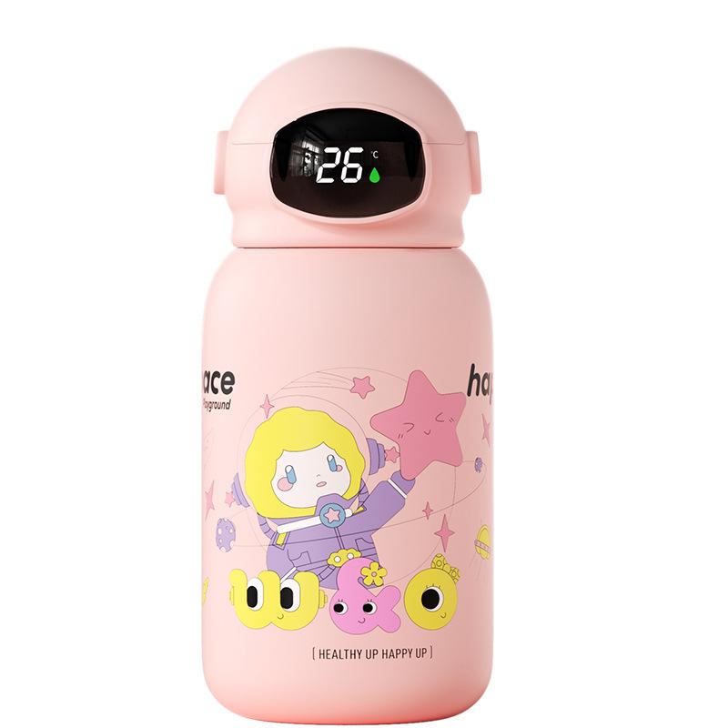 316 Stainless Steel Student Water Cup with Straw Food-grade Safe Durable High-value 550ml