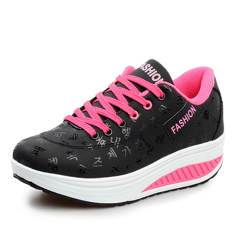 

35-42 Women s Plus Size Lightweight and Fashionable Sports and Leisure Shoes Thick Soled Women s Shoes Rocking Shoes 35 чорний