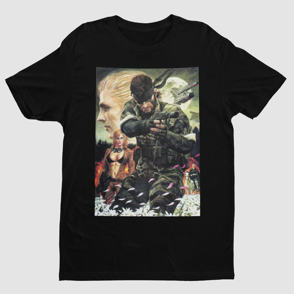 Большой Босс и Ева MGS Snake Eater Премиум Унисекс Футболка Эксклюзивный Дизайн L