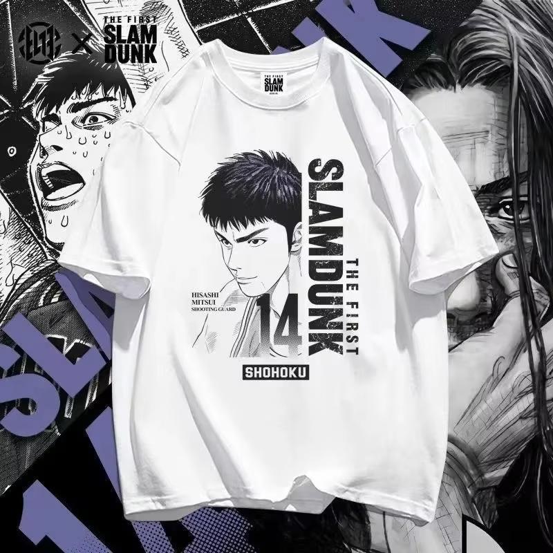 New Summer Slam Dunk Basketball T-shirt 2025 Anime Movie Theme Pure Cotton Short-sleeved Men's and Women's Sports T-shirt Top