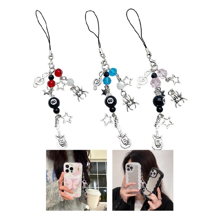 Eye Catching Phone Pendant Star Keychain Phone Charm Keyringfor Women and Girls