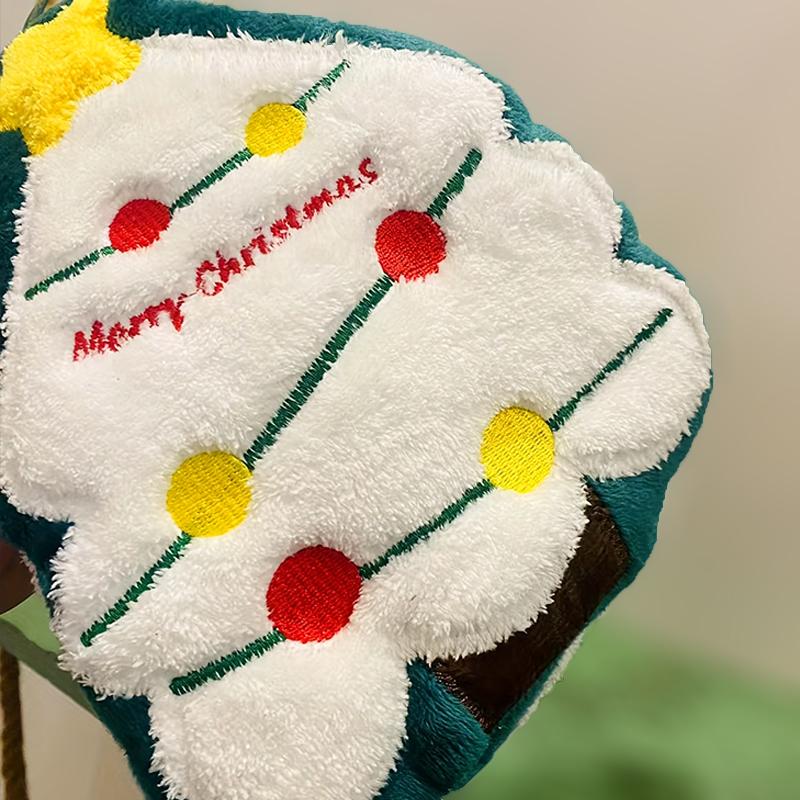 1PC Hanging Multi Element Christmas Creative Hand Towel Children Small Towel Thickened Coral Fleece Cute Embroidery Household