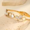 Luxuriöses Schmetterlingsarmband Schmuck aus Edelstahl Funkelnde Strasssteine Armreifen Trendiges Armband in Goldfarbe Für Damen Geschenk für Mama