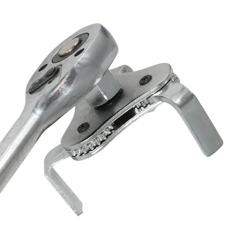 Universal Adjustable Oil Filter Wrench From 2-1/2 Inch to 4.5 Inch Oil Filter Wrench Tool Set With 3 Jaw Uninstall Removal Key