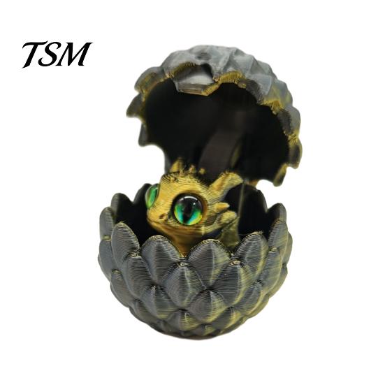 Home Decor Dragon Egg 3D Printed Ornament Vibrant Color Small Size Stress Relief Fidget Toy Adorable Cartoon Statue Sculpture