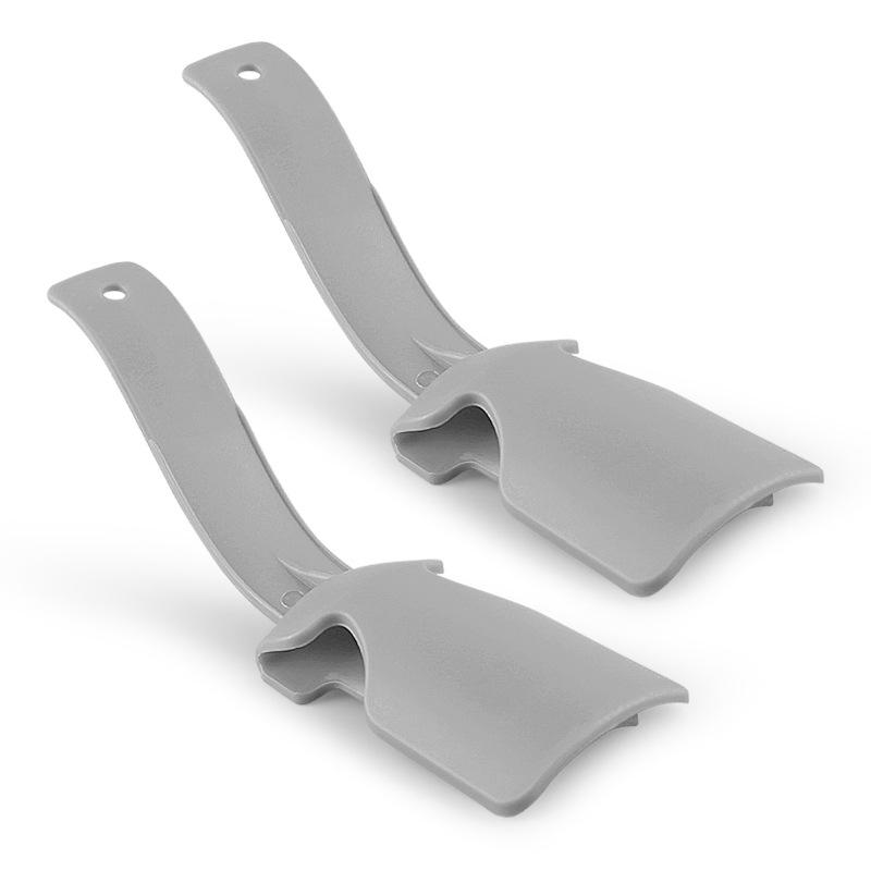 1pair Unisex Plastic Lazy Shoe Helpers Portable Shoehorn Sock Shoe Slider Travel Handled Lifting Wearing Helper