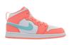Jordan 1 Mid Crimson Pulse/Light Aqua-White 640737-814