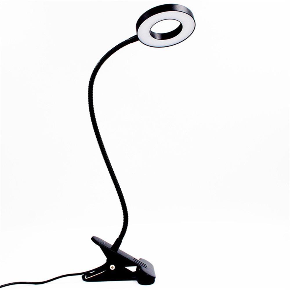 Creative USB Clip-On Table Lamp with Flexible Hose and 3-Color Dimming for Eye Protection and Reading