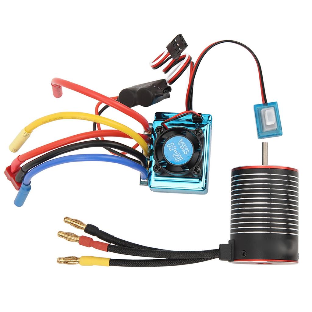 RC Brushless Motor ESC Set Professional Waterproof High Torsion 3650 Brushless Motor 120A ESC Combo Set for RC Car