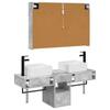 Bathroom Cabinet Set 4 pcs Concrete Grey 103.5 x 15.5 x 70 cm