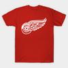 Pánské černé tričko s potiskem Detroit Red Wings Ferris Bueller Tisk na papíře bez ořezu Bavlněné tričko