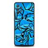 Seaside Sharks Pattern Phone Case for Samsung Galaxy A55 A35 A15 A14 A13 A25 A54 A51 A71 A72 A73 A32 A52 A41 5G Soft TPU Shell