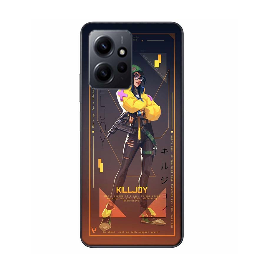 Valorant Killjoy Phone Case For Redmi Note 14 15 Pro 5G 13 12 Pro Plus 11 11T 11E 11S 10 Pro 10S 9 9S Cover Cell Clear TPU Capa