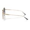 Emporio Armani Temple Logo Metal Irregular Sunglasses Men's Gold