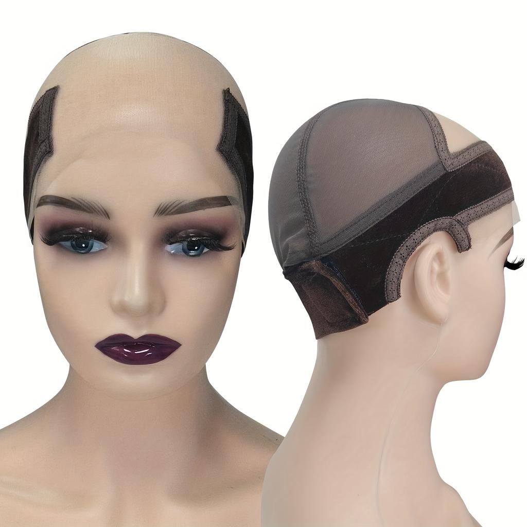 Ladies Wig Cap - Non-slip Adjustable Wig Cap Without Glue, Reusable High-definition Lace Front Wig Cap, Suitable for All Sizes