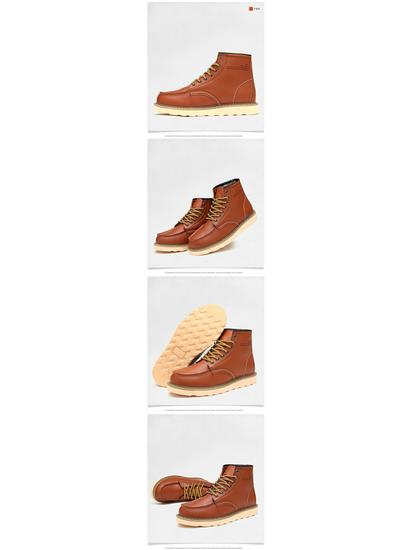Men's Leather Martin Boots: Trendy High-Top British Style, Casual, Genuine Work Shoes for Couples