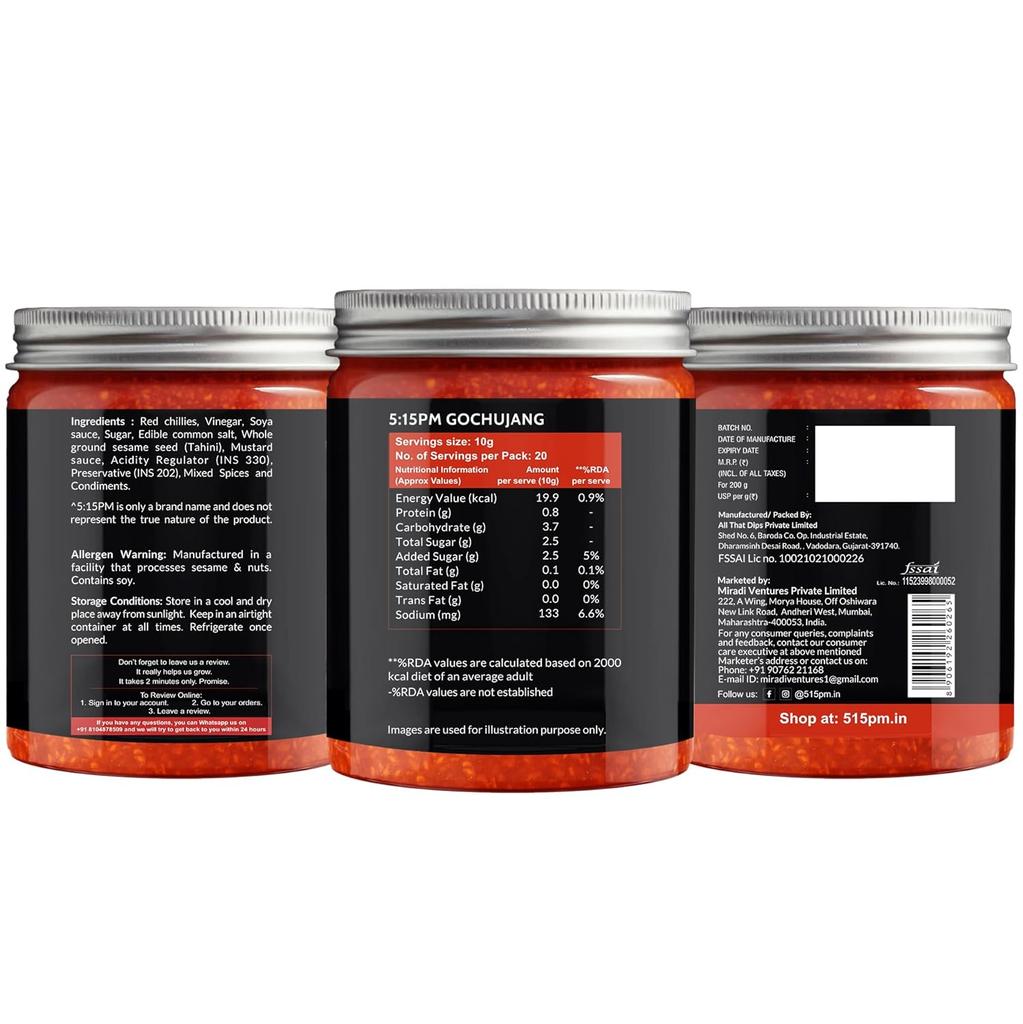5:15PM Gochujang Koreanische Paste 200 g Süß Herzhaft Scharf Heiß Chilisoße Zum Kochen Marinaden Und Dips Rezepte