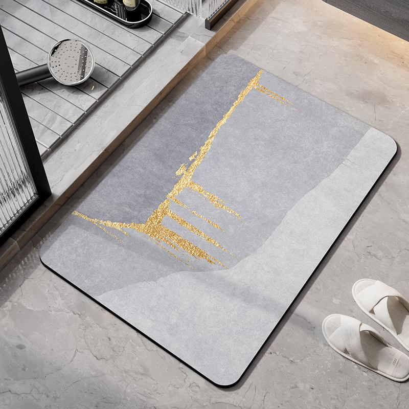 

Роскошный коврик для ванной Коврики для ванной Впитывающие коврики для ног Быстросохнущий нескользящий коврик для душа Коврик для унитаза Входной коврик Моющийся 40cmx60cm
