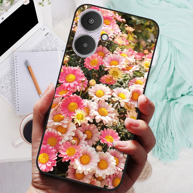 For Xiaomi Redmi 13C 5G Case Black Silicone Bumper Wolf Lions Soft TPU Covers for Xiaomi Redmi 13C 5G Funda Coque Protective