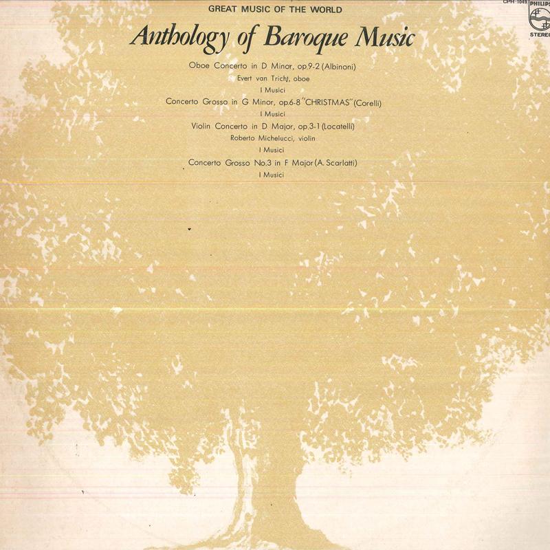 

LP Record I MUSICI - Anthology Baroque Music CPH1049 PHILIPS Japan Classical Used