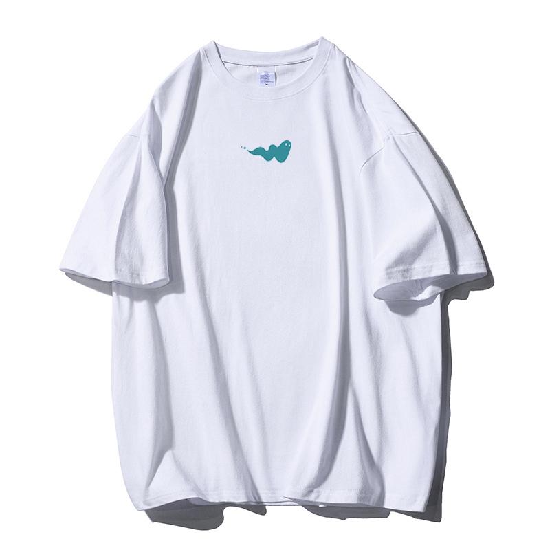 Shellsuning Oversized Printed T Shirts for Women Summer New Casual Vintage O-neck Cotton Soft Basic Tees Streetwear Couple Clothes Korean Gothic Tops