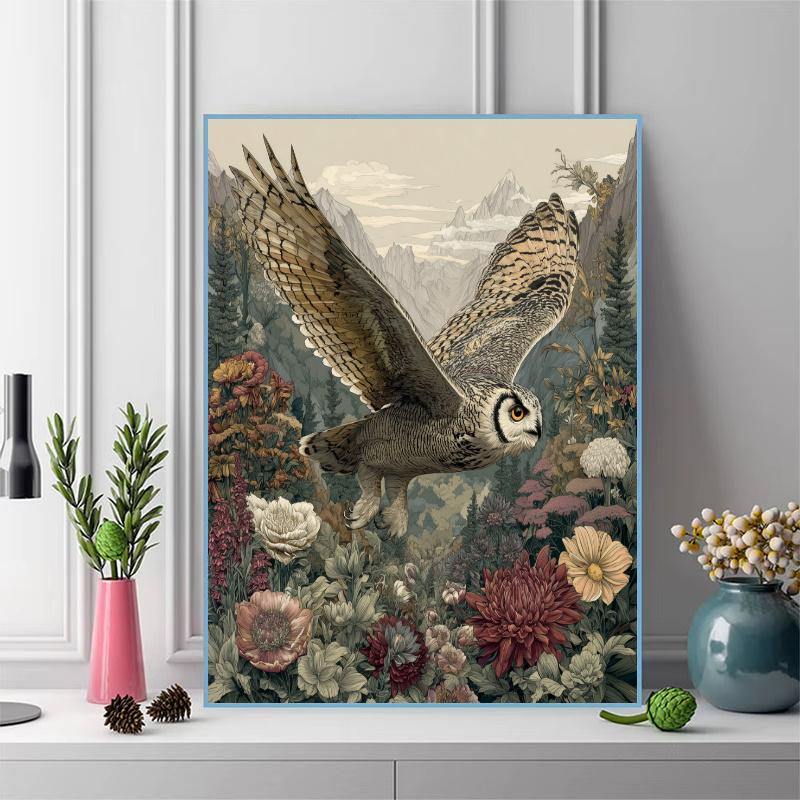 Vintage owl Pattern 3pcs 100% Round Full Drill 5D DIY Diamond Painting Embroidery Cross Stitch Rhinestone Décor