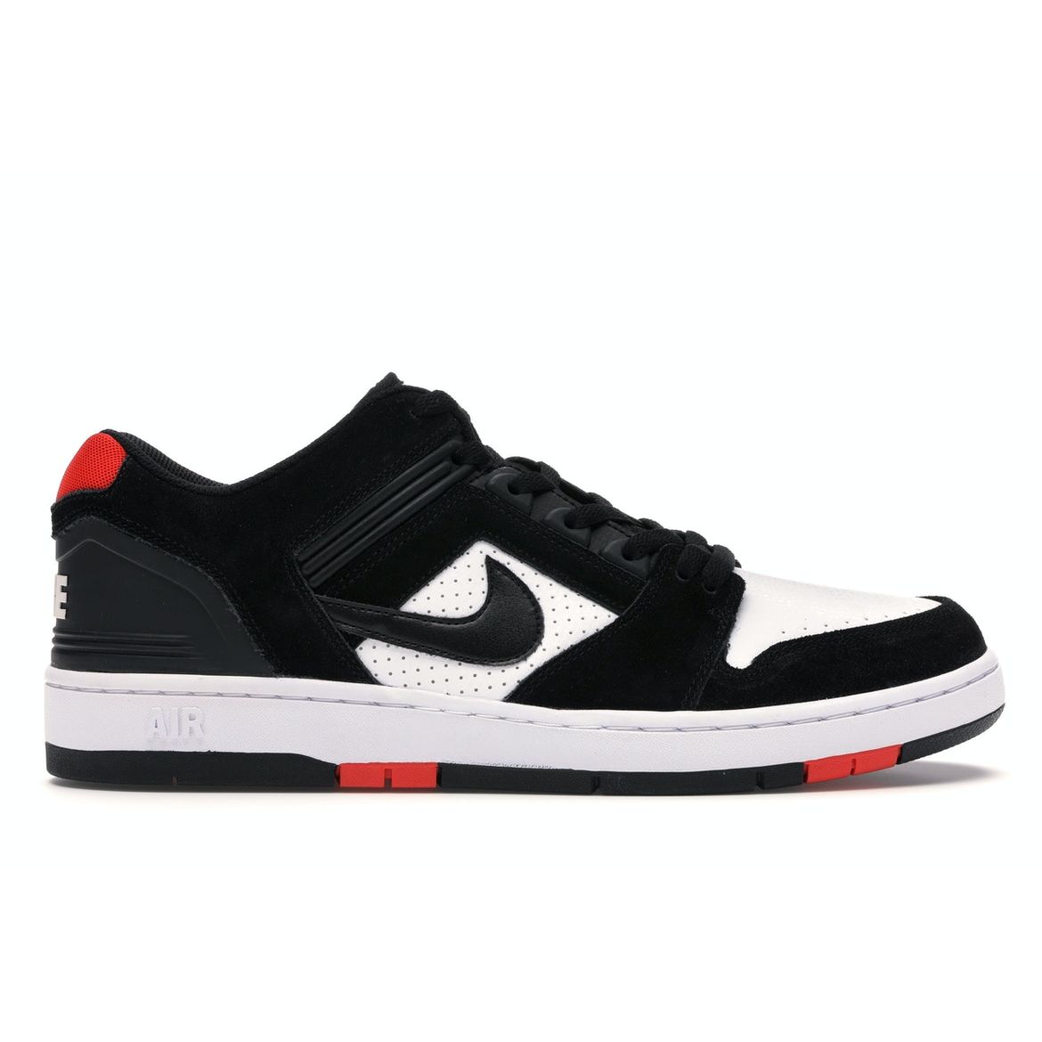 

Мужские кроссовки Nike SB Air Force 2 Low Bred черный белый-хабанеро-красный AO0300-006