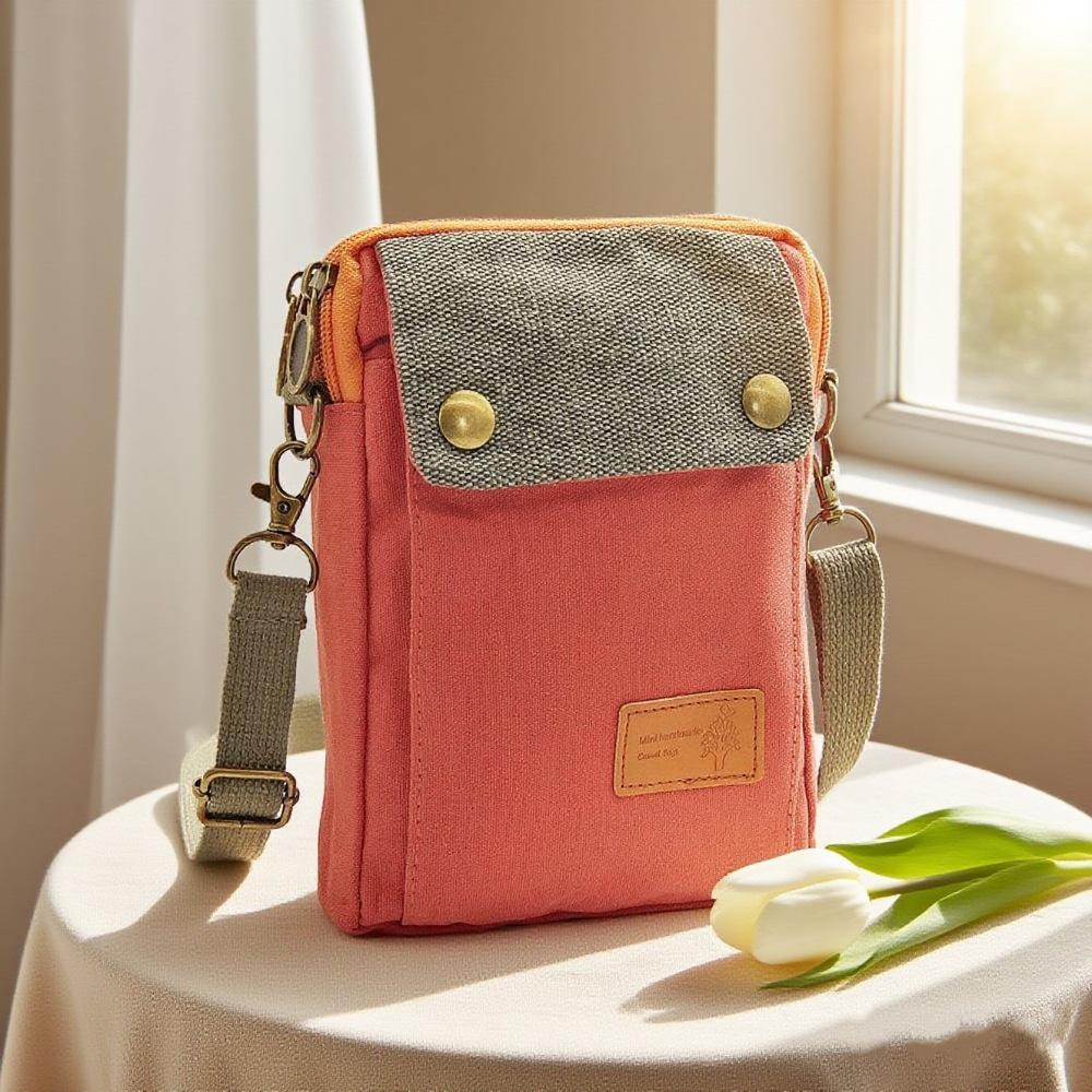 

Женская холщовая сумка-кроссбоди на 3 молнии для телефона - Повседневная сумка 2020 нового стиля с 4 слоями