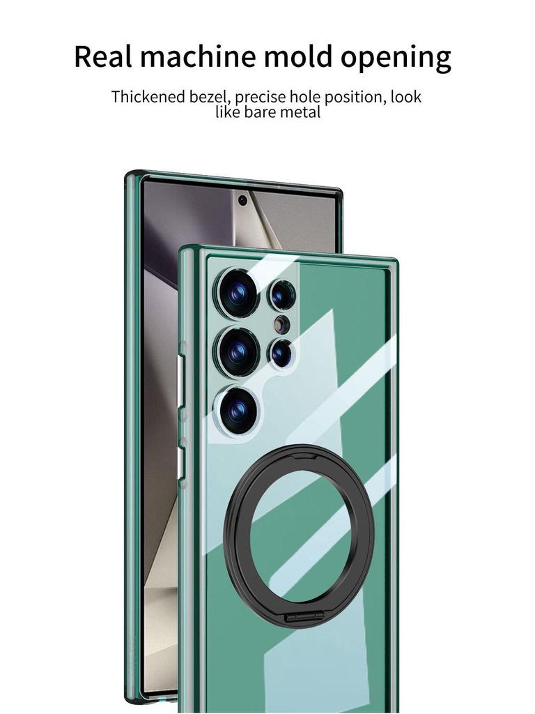 Samsung S24 Ultra Wireless Charging Phone Case with Magnetic Rotating Stand