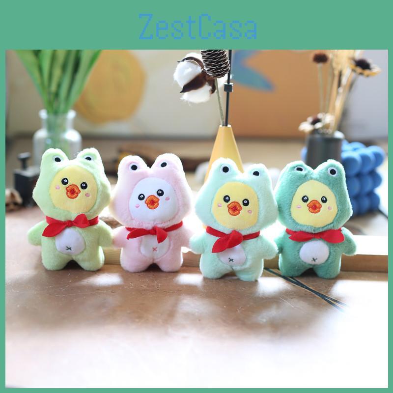 Weicher Kurzer Plüsch Entenanhänger Niedliches Miniatur-Stofftier Schlüsselanhänger