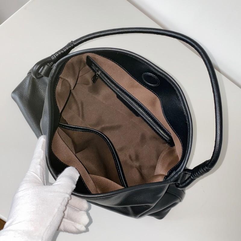 Sac Hobo Cuir de Vachette Doux Couche Supérieure 2026 Décontracté Quotidien Trajet Épaule Unique Cabas Cuir Véritable Porté en Travers Femmes