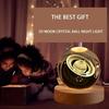 Festival USB LED Night Light,Galaxy Crystal Ball Lampm,planet Moon Lamp,home Decoration Desktop Decorative Light Small Ornaments