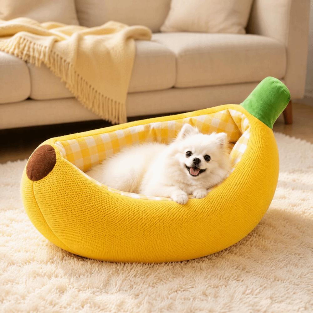 Banana Shape Dog Kennel Warm Cushion Pet Bed Funny Dog Bed  Pet Supplies