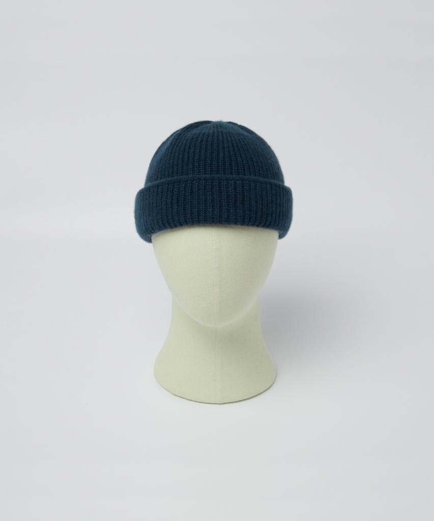 Lamolaeng Merino Wool Double Cuff Watchcap Navy