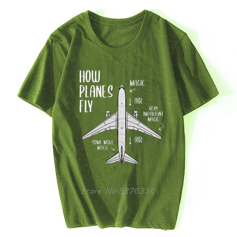 Novelty How  Fly Engineer Pilot Airplane TShirt Mens Short Sleeves Oversized Hip Hop  Printed T Shirts Top Tees