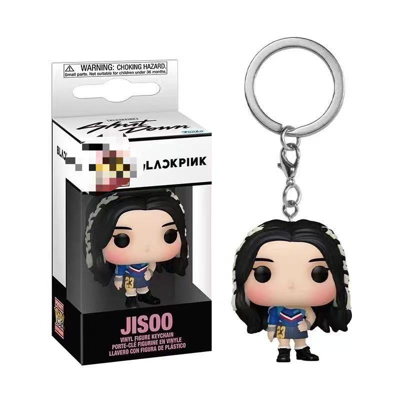 

Black Pink cute keychain backpack doll bag couple pendant keychain pendant gift Jisoo