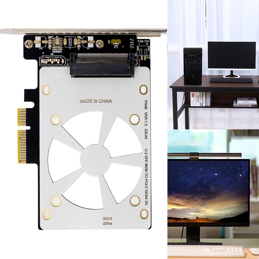 SFF-8639 PCIe Adapter X4/X8/X16 Slot PCI-E Expansion Adapter Card Riser Card 4000MB/s PCI-E GEN3 Support U.2 NVME SSD