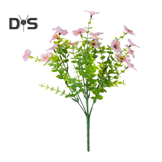 

Искусственные цветы для улицы, устойчивые к ультрафиолетовому излучению, реалистичные искусственные растения, искусственные цветы эвкалипта оптом для вазы, цветочной композиции на крыльце, весеннего сада светло-розовый