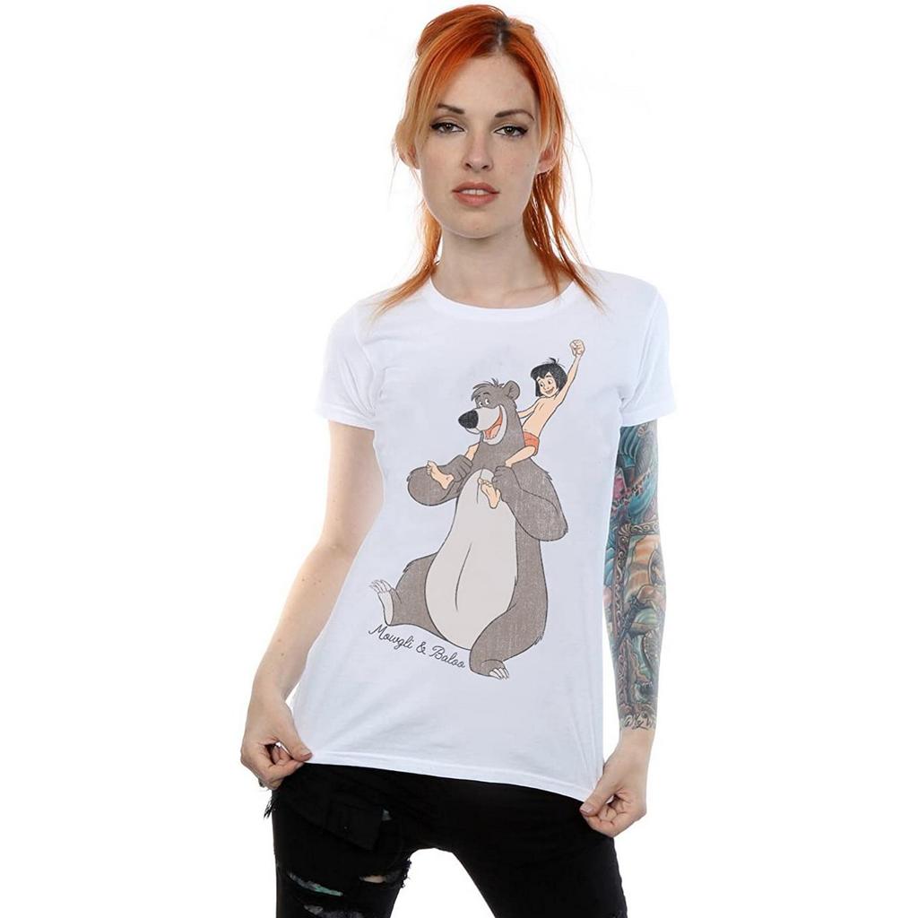 Jungle Book Womens/Ladies Classic Mowgli And Baloo Cotton T-Shirt