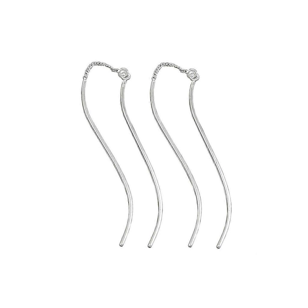 Earrings Double Wave Silver 925 - Gl90054